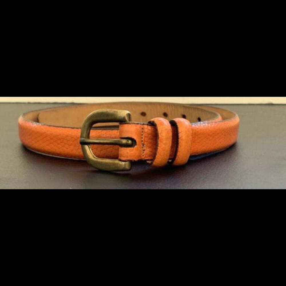 GENUINE MARTIN DINGHAM ITALIAN LEATHER BELT WOMEN’S SM CROC PRINT